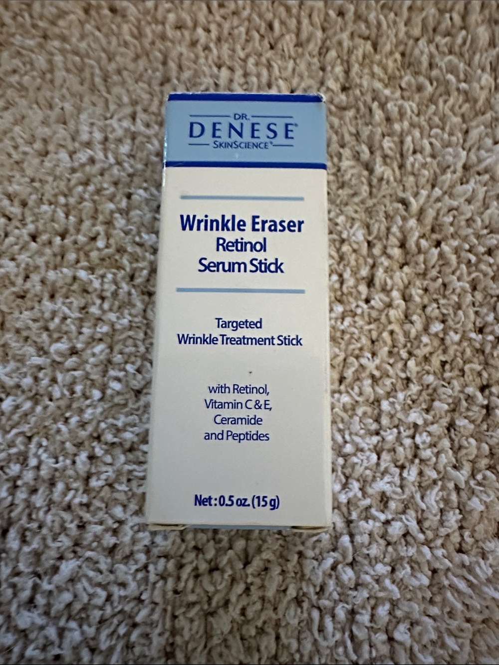 Dr.Denese Wrinkle Eraser Retinol Serum Stick. Full size, NIB